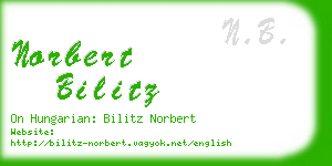 norbert bilitz business card